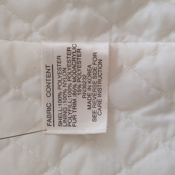 Gallery Womens White on White Embroidered / Quilted Jacket Size M - Picture 9 of 11